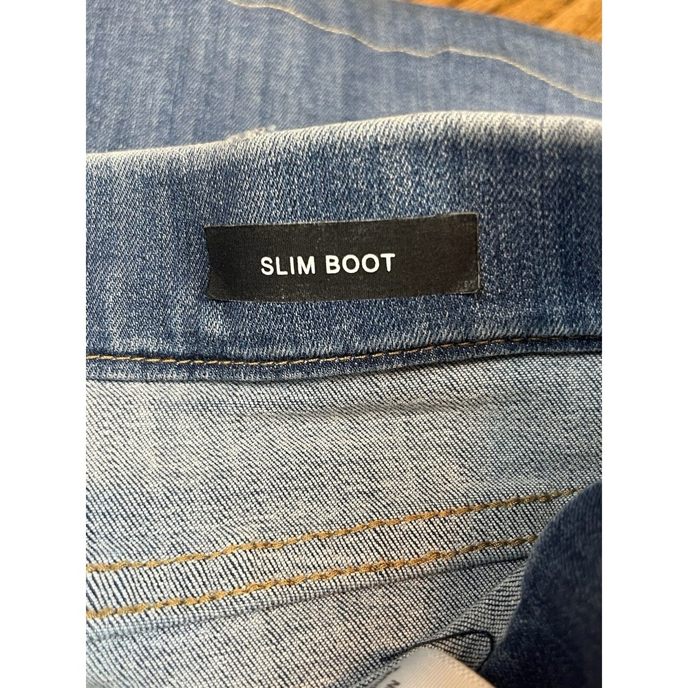 Judy Blue Slim Boot Distressed Denim Blue Stretch Waist Jeans Women's Sz 28x30 - Picture 3 of 7